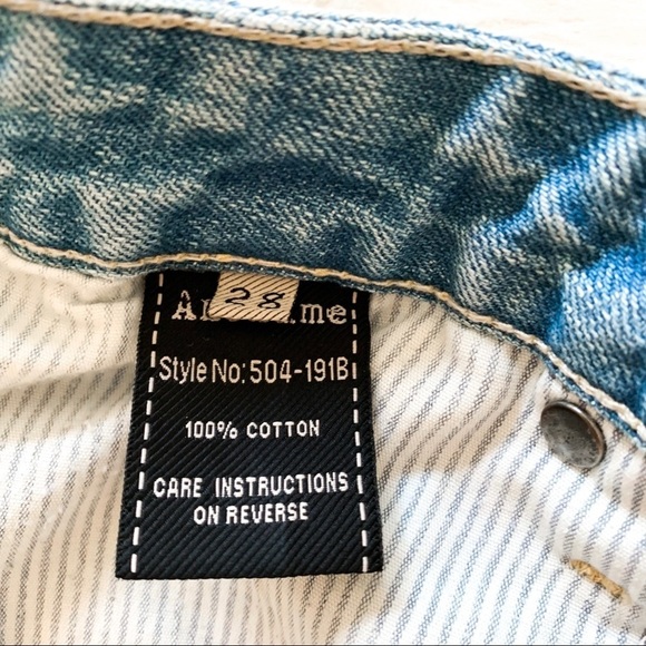 Anoname Denim Raw hem Medium Washed Mini Skirt Size 28 - Picture 6 of 8